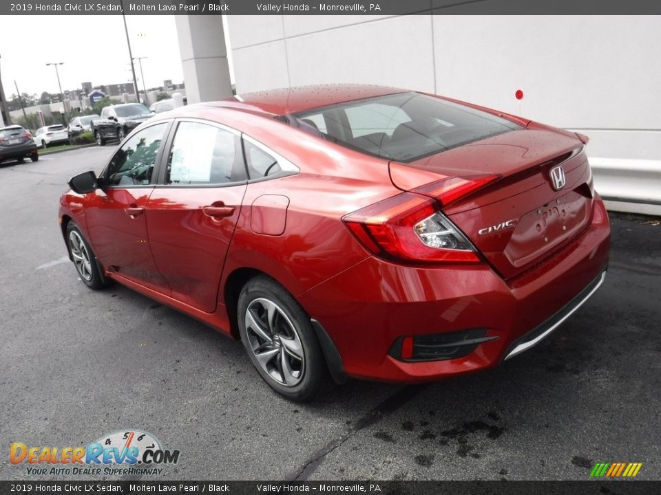 2019 Honda Civic LX Sedan Molten Lava Pearl / Black Photo #8