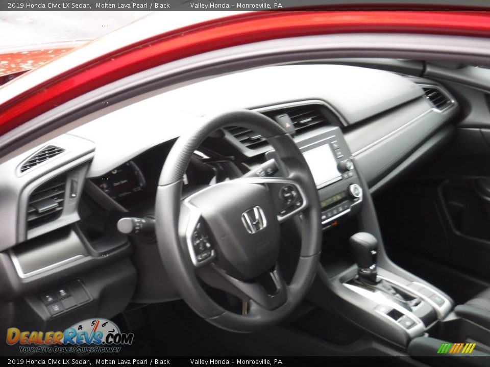 2019 Honda Civic LX Sedan Molten Lava Pearl / Black Photo #9