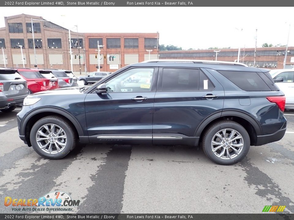 Stone Blue Metallic 2022 Ford Explorer Limited 4WD Photo #5