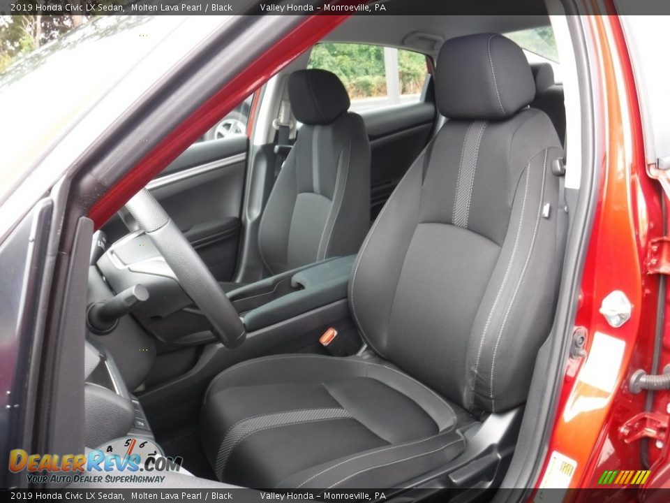 2019 Honda Civic LX Sedan Molten Lava Pearl / Black Photo #10