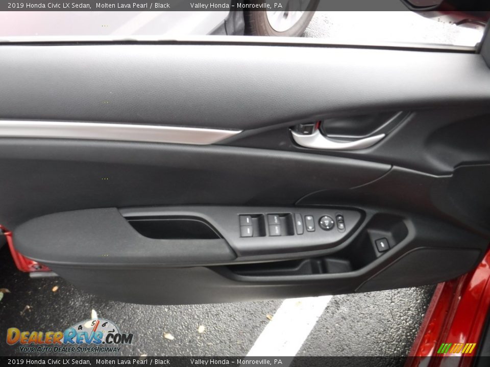 2019 Honda Civic LX Sedan Molten Lava Pearl / Black Photo #11