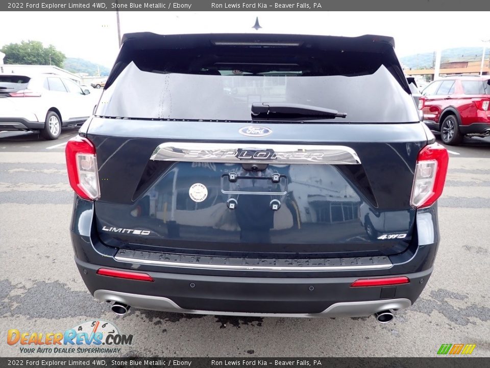 2022 Ford Explorer Limited 4WD Stone Blue Metallic / Ebony Photo #7