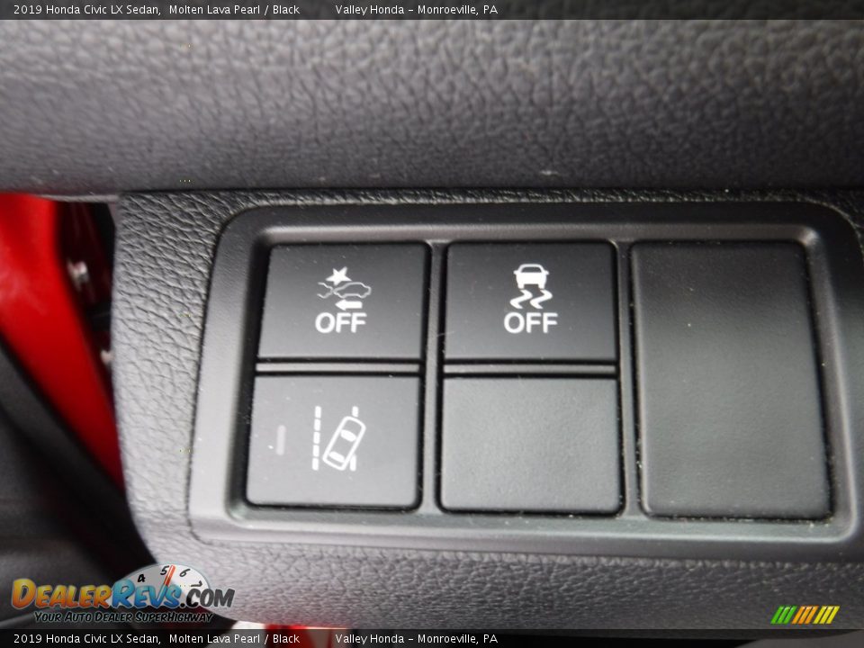 2019 Honda Civic LX Sedan Molten Lava Pearl / Black Photo #12