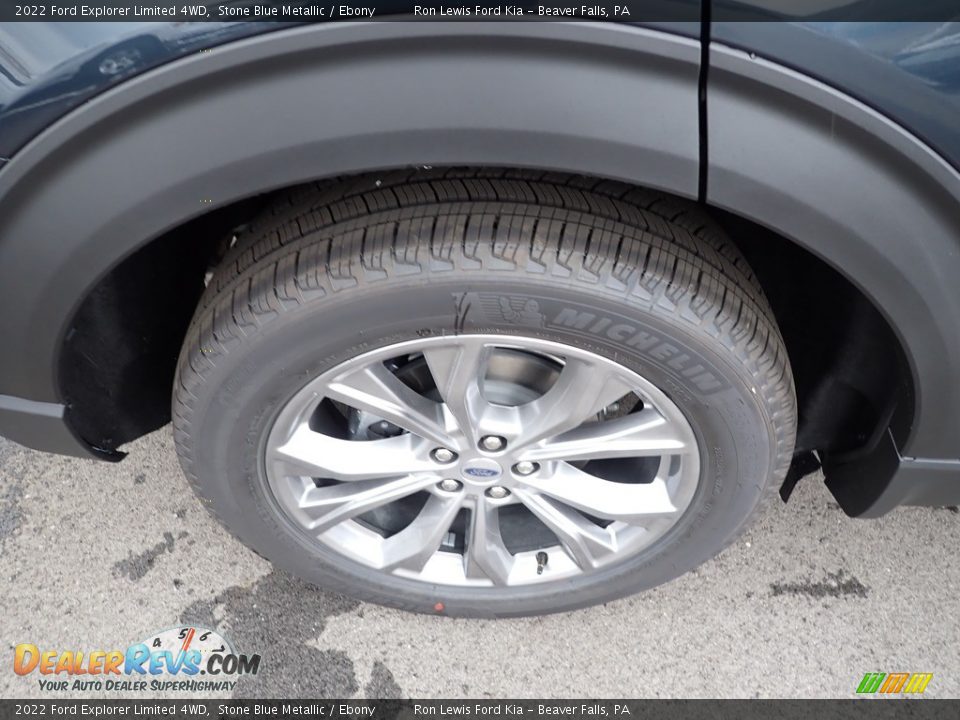 2022 Ford Explorer Limited 4WD Stone Blue Metallic / Ebony Photo #9
