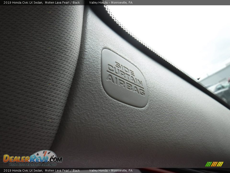 2019 Honda Civic LX Sedan Molten Lava Pearl / Black Photo #13