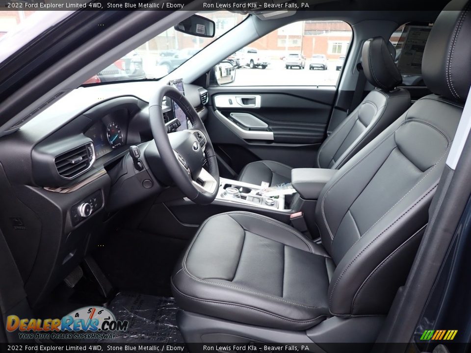 Ebony Interior - 2022 Ford Explorer Limited 4WD Photo #14