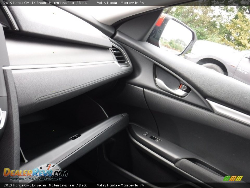 2019 Honda Civic LX Sedan Molten Lava Pearl / Black Photo #17
