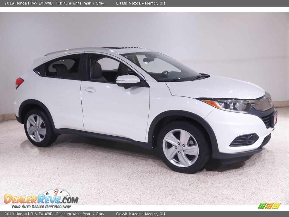 2019 Honda HR-V EX AWD Platinum White Pearl / Gray Photo #1