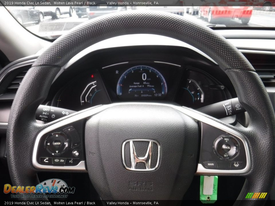 2019 Honda Civic LX Sedan Molten Lava Pearl / Black Photo #18