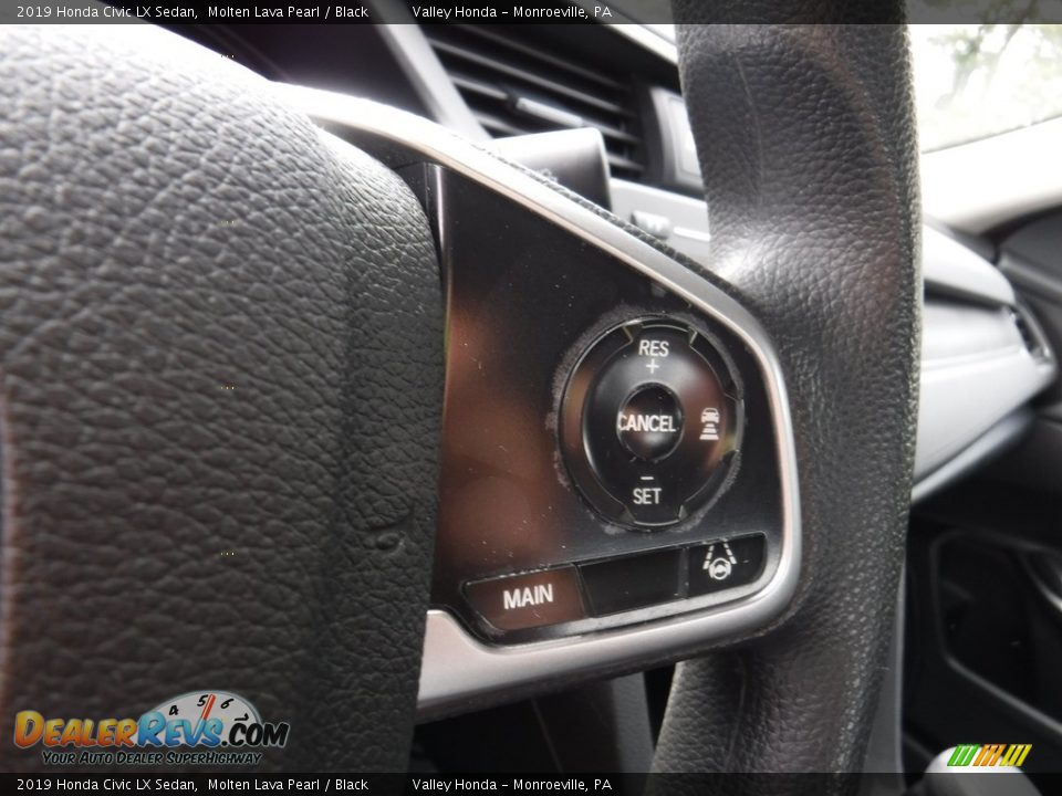 2019 Honda Civic LX Sedan Molten Lava Pearl / Black Photo #20