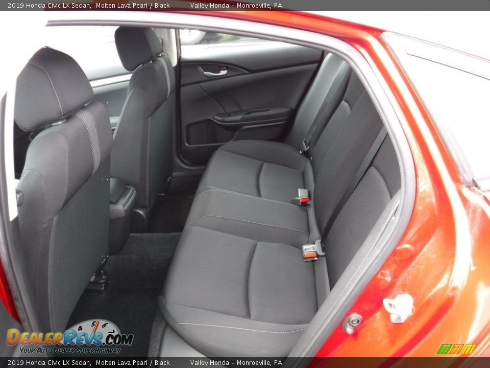 2019 Honda Civic LX Sedan Molten Lava Pearl / Black Photo #21