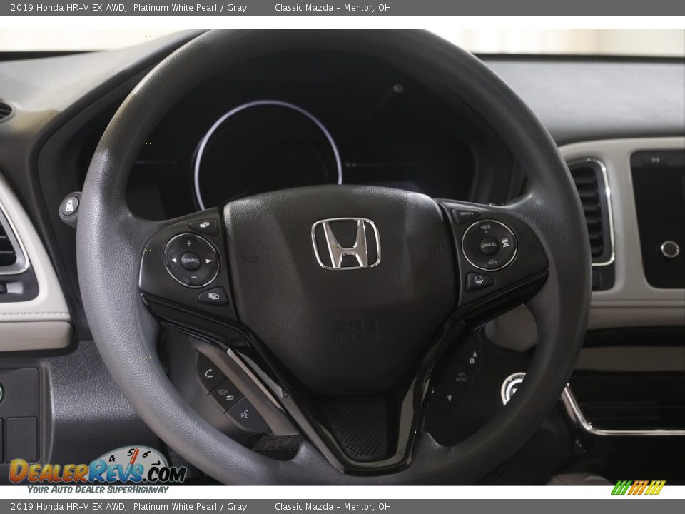 2019 Honda HR-V EX AWD Platinum White Pearl / Gray Photo #7