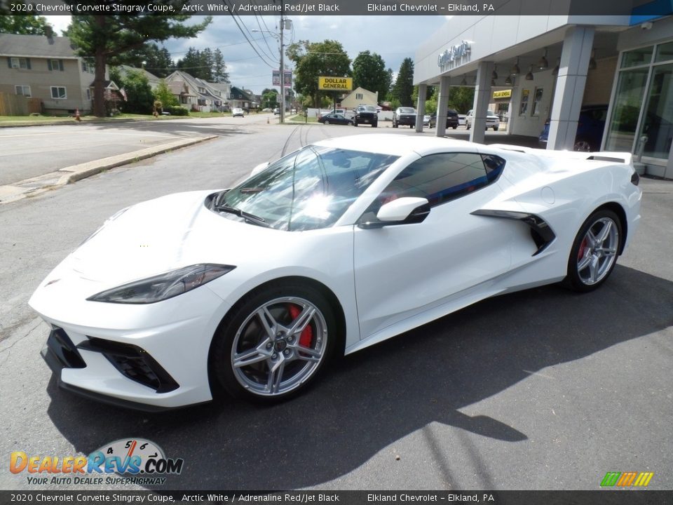 2020 Chevrolet Corvette Stingray Coupe Arctic White / Adrenaline Red/Jet Black Photo #1