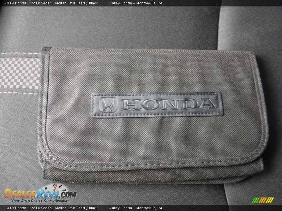 2019 Honda Civic LX Sedan Molten Lava Pearl / Black Photo #25