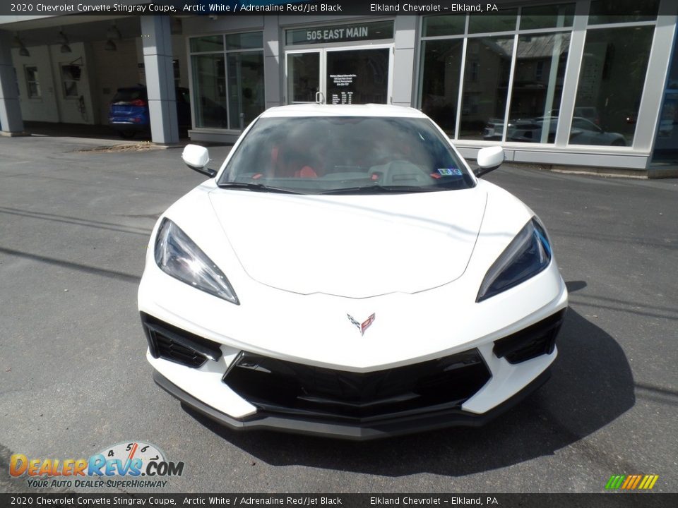 2020 Chevrolet Corvette Stingray Coupe Arctic White / Adrenaline Red/Jet Black Photo #3