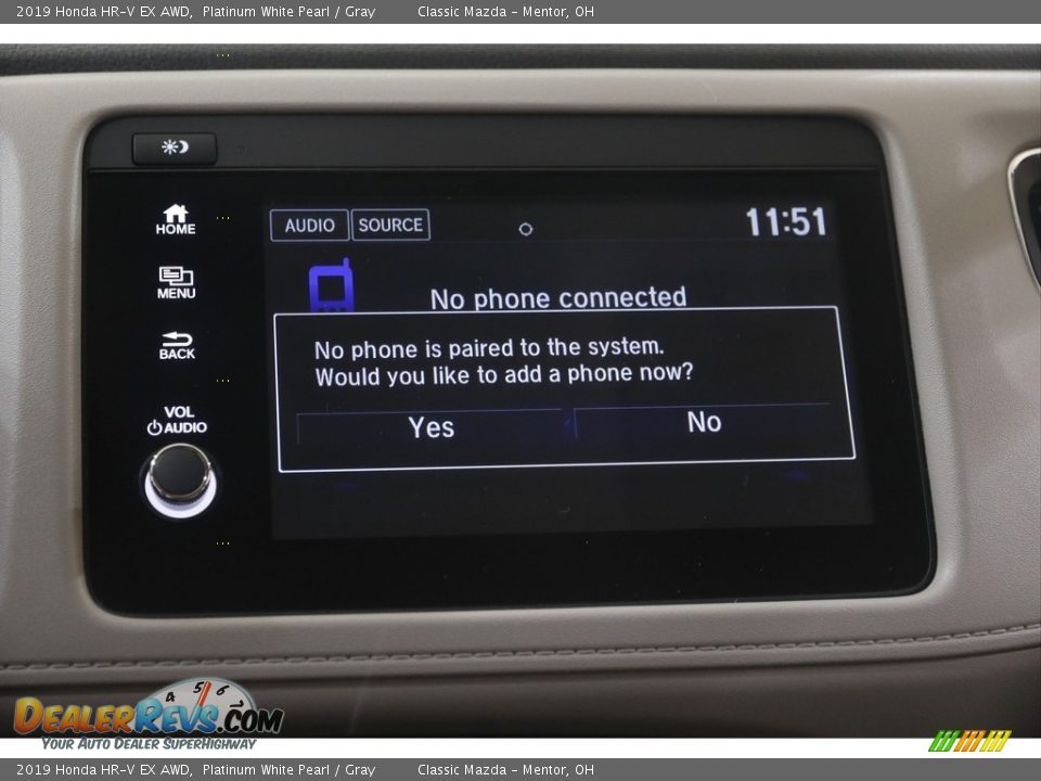 2019 Honda HR-V EX AWD Platinum White Pearl / Gray Photo #11