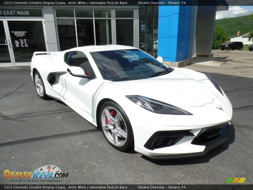 2020 Chevrolet Corvette Stingray Coupe Arctic White / Adrenaline Red/Jet Black Photo #4