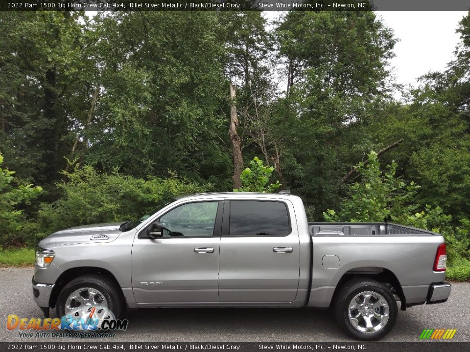 2022 Ram 1500 Big Horn Crew Cab 4x4 Billet Silver Metallic / Black/Diesel Gray Photo #1