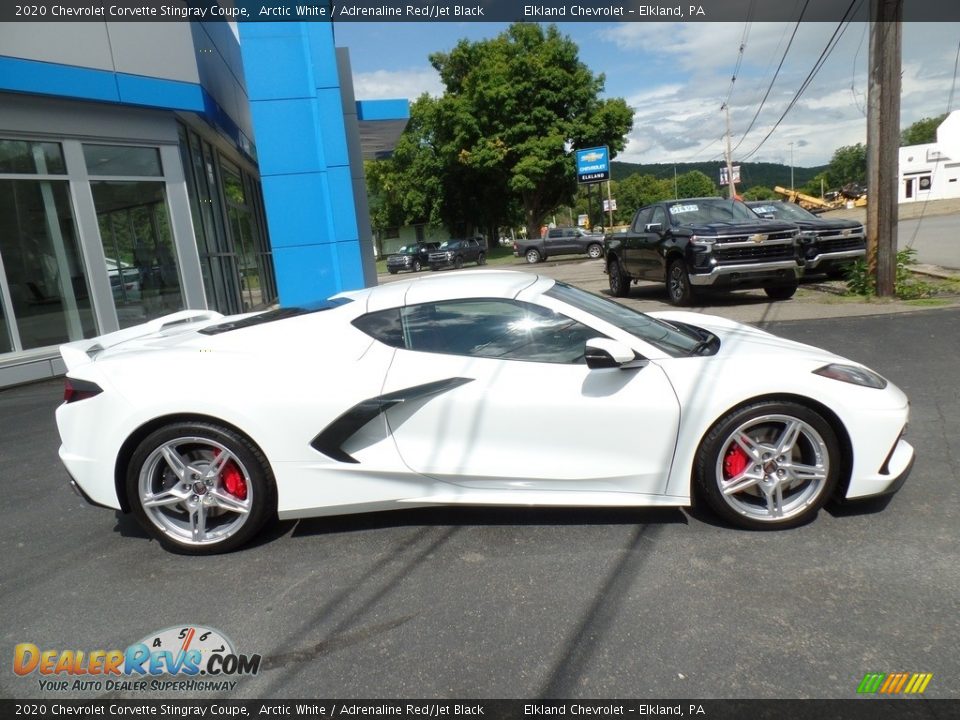 2020 Chevrolet Corvette Stingray Coupe Arctic White / Adrenaline Red/Jet Black Photo #6