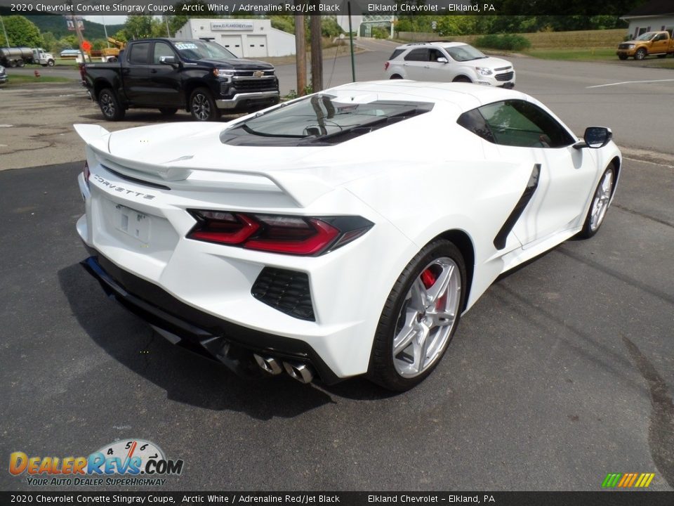 2020 Chevrolet Corvette Stingray Coupe Arctic White / Adrenaline Red/Jet Black Photo #7