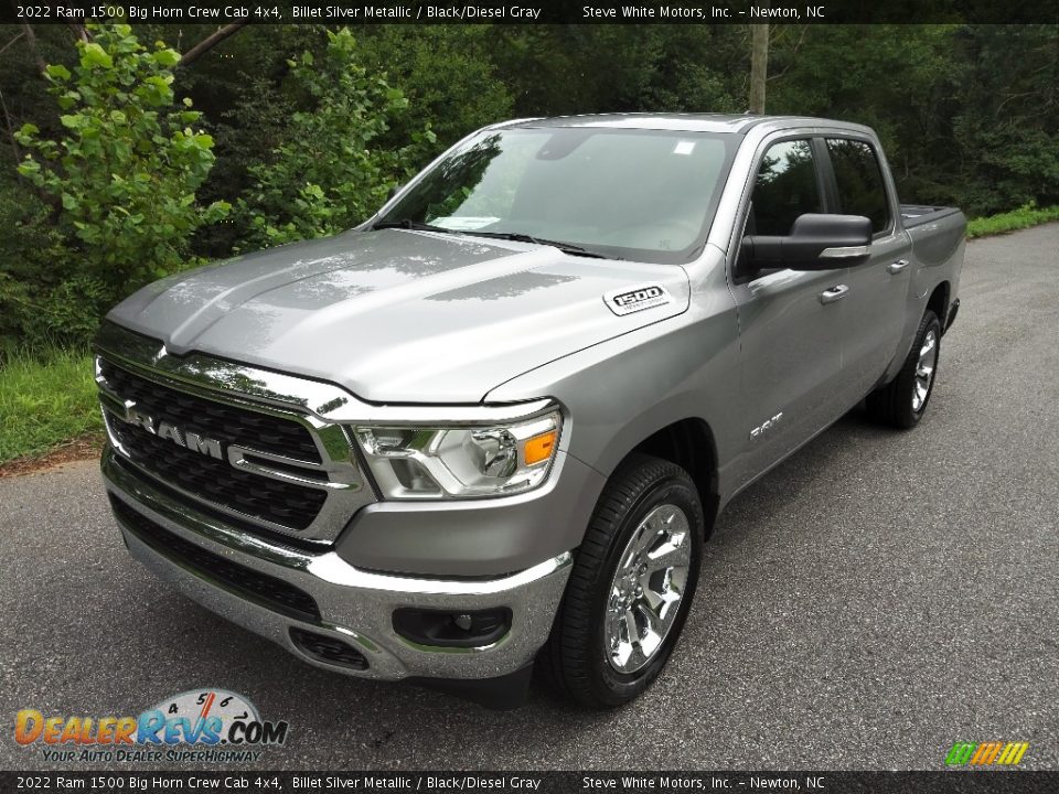 2022 Ram 1500 Big Horn Crew Cab 4x4 Billet Silver Metallic / Black/Diesel Gray Photo #2