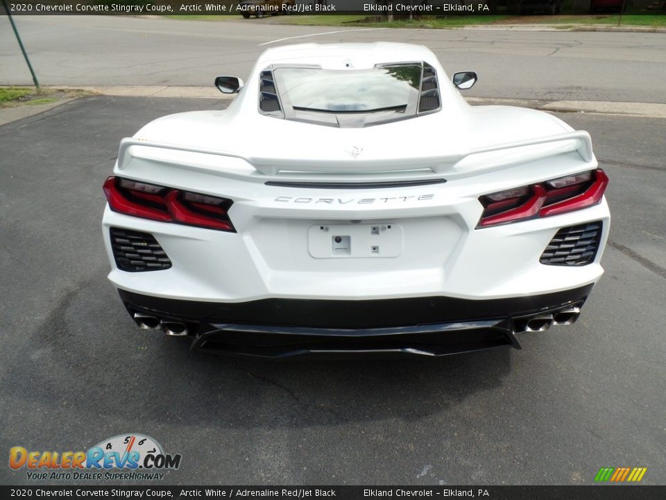 2020 Chevrolet Corvette Stingray Coupe Arctic White / Adrenaline Red/Jet Black Photo #8