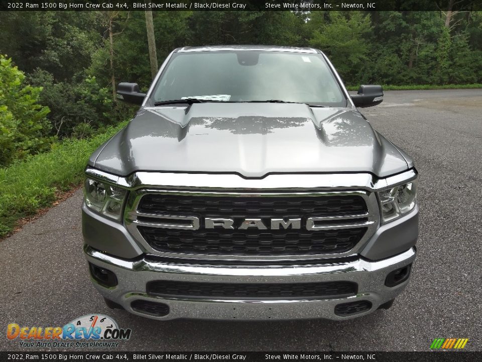 2022 Ram 1500 Big Horn Crew Cab 4x4 Billet Silver Metallic / Black/Diesel Gray Photo #3