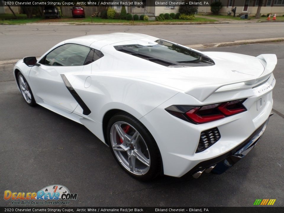 2020 Chevrolet Corvette Stingray Coupe Arctic White / Adrenaline Red/Jet Black Photo #9