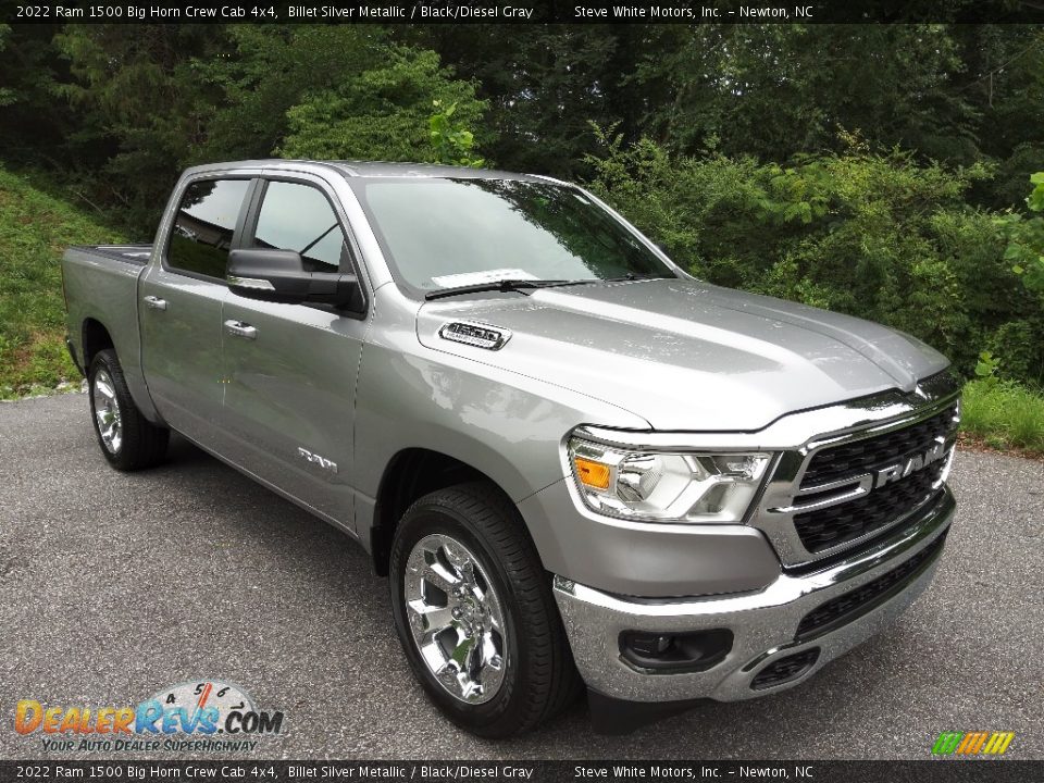 2022 Ram 1500 Big Horn Crew Cab 4x4 Billet Silver Metallic / Black/Diesel Gray Photo #4