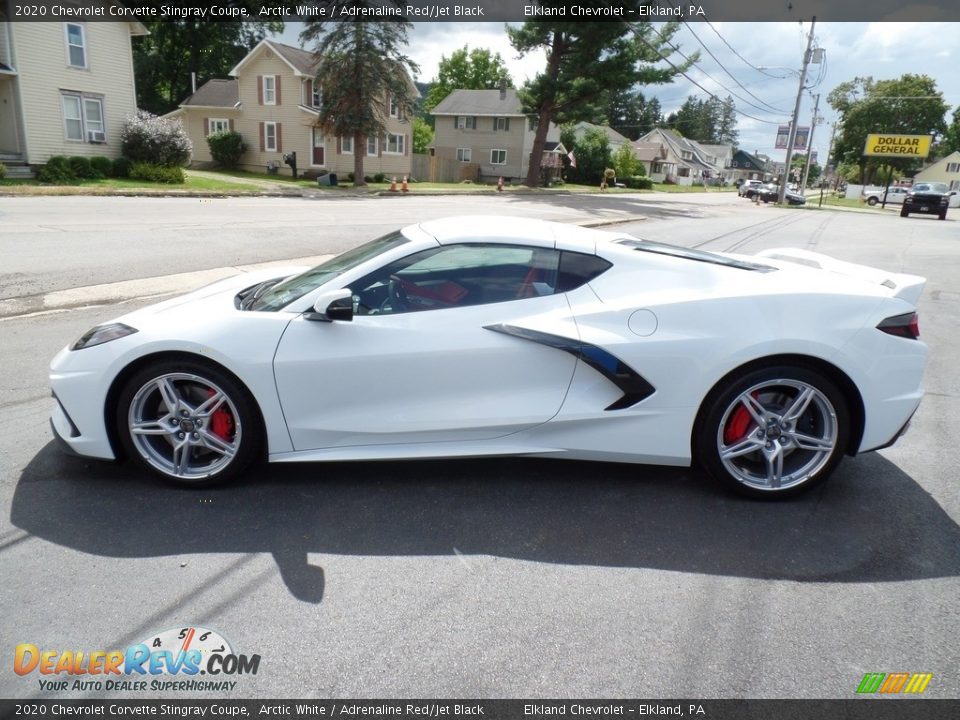 2020 Chevrolet Corvette Stingray Coupe Arctic White / Adrenaline Red/Jet Black Photo #10