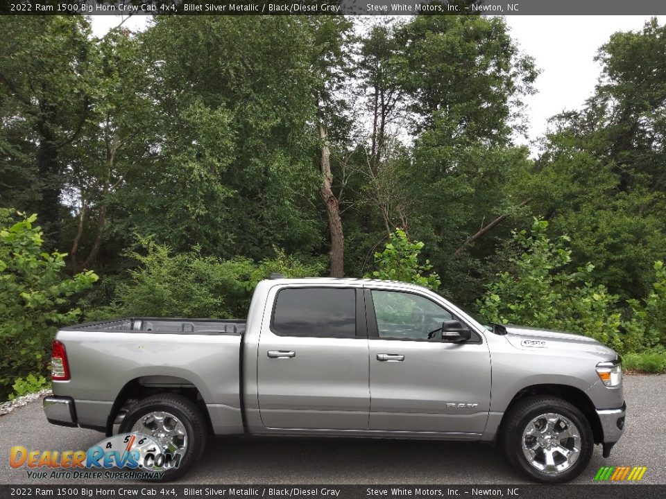 2022 Ram 1500 Big Horn Crew Cab 4x4 Billet Silver Metallic / Black/Diesel Gray Photo #5