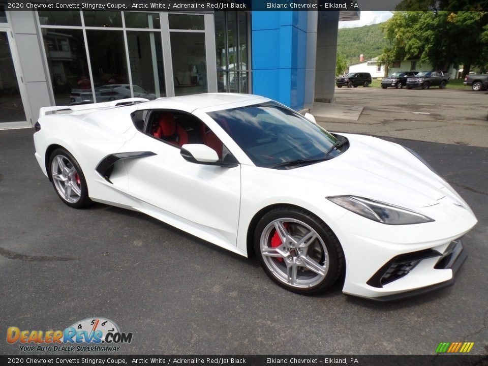 2020 Chevrolet Corvette Stingray Coupe Arctic White / Adrenaline Red/Jet Black Photo #11