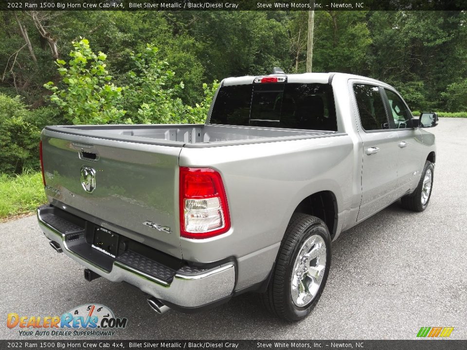 2022 Ram 1500 Big Horn Crew Cab 4x4 Billet Silver Metallic / Black/Diesel Gray Photo #6