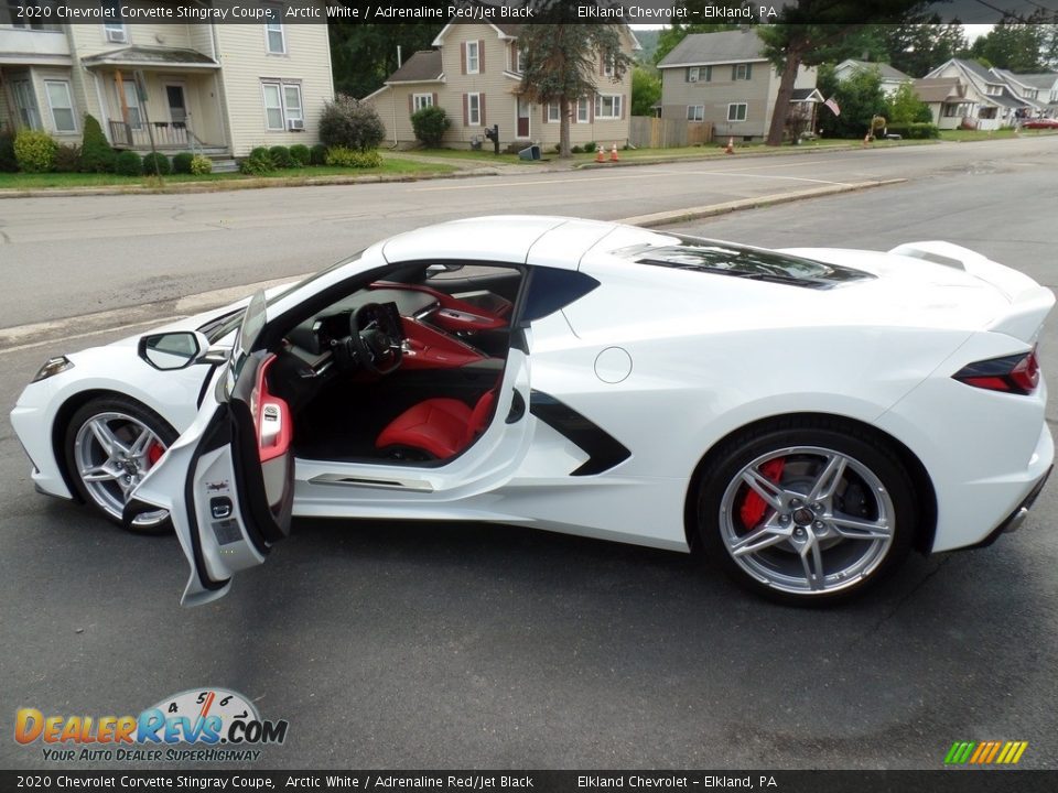 2020 Chevrolet Corvette Stingray Coupe Arctic White / Adrenaline Red/Jet Black Photo #12