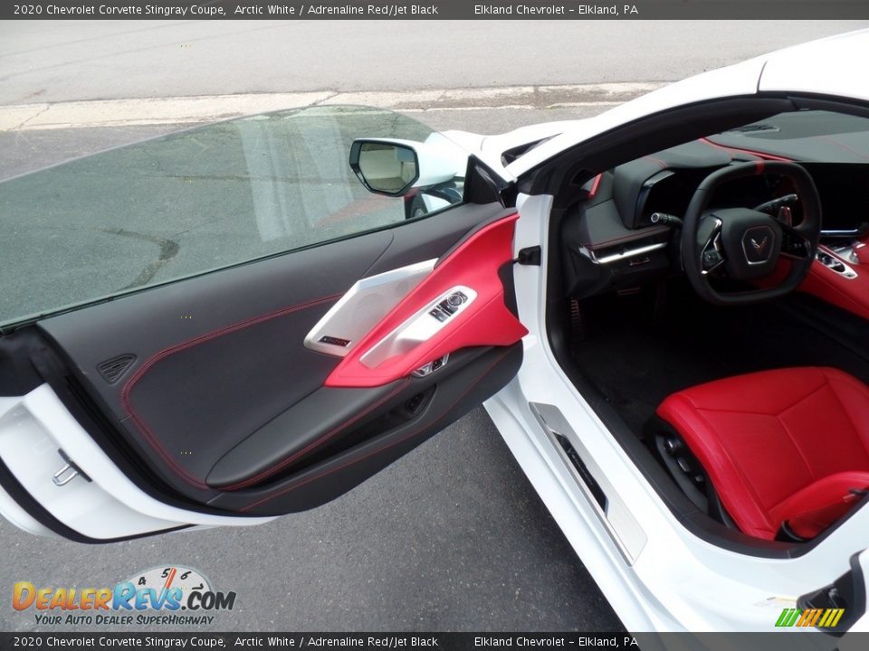 2020 Chevrolet Corvette Stingray Coupe Arctic White / Adrenaline Red/Jet Black Photo #18