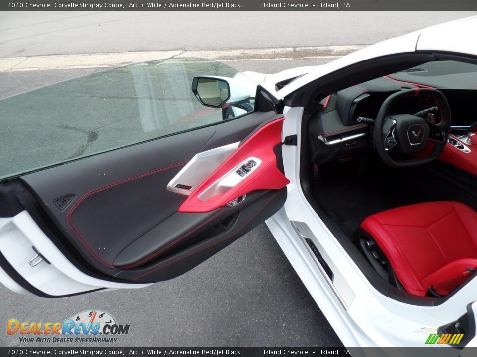 2020 Chevrolet Corvette Stingray Coupe Arctic White / Adrenaline Red/Jet Black Photo #18