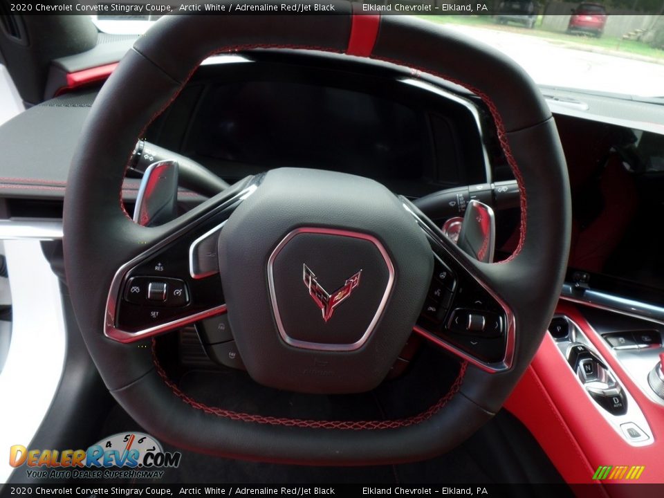 2020 Chevrolet Corvette Stingray Coupe Arctic White / Adrenaline Red/Jet Black Photo #23