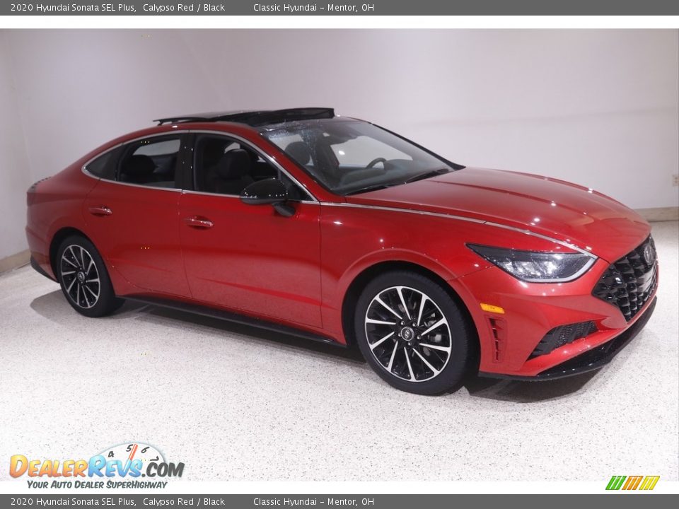 2020 Hyundai Sonata SEL Plus Calypso Red / Black Photo #1