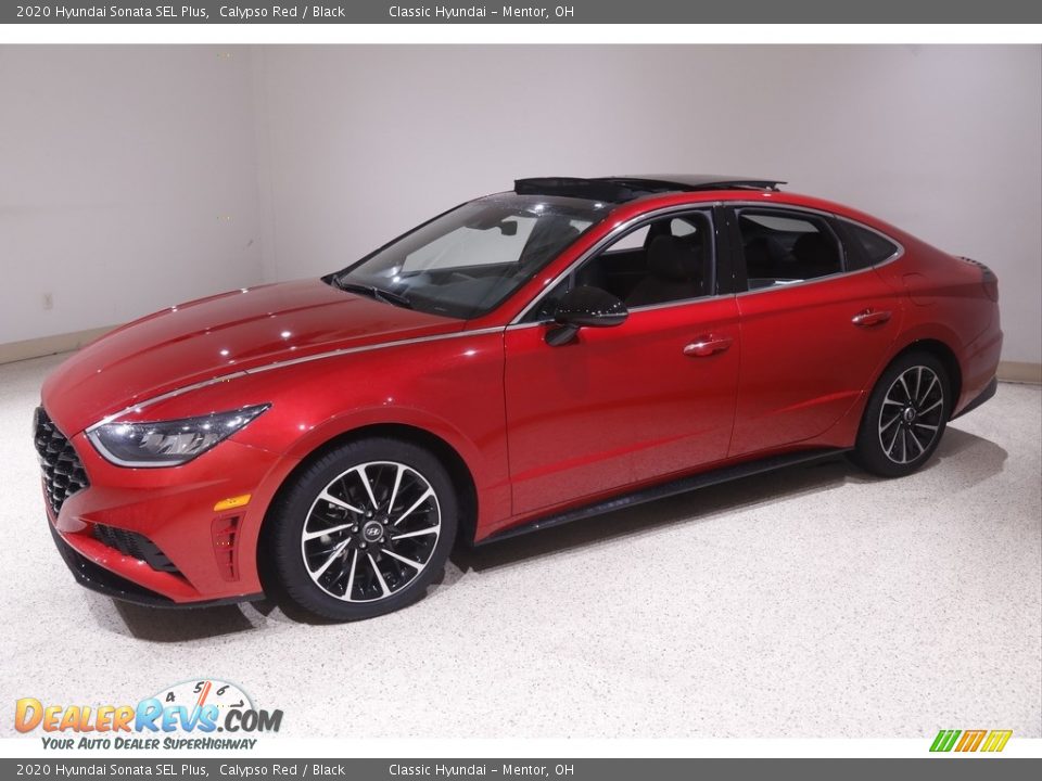 2020 Hyundai Sonata SEL Plus Calypso Red / Black Photo #3