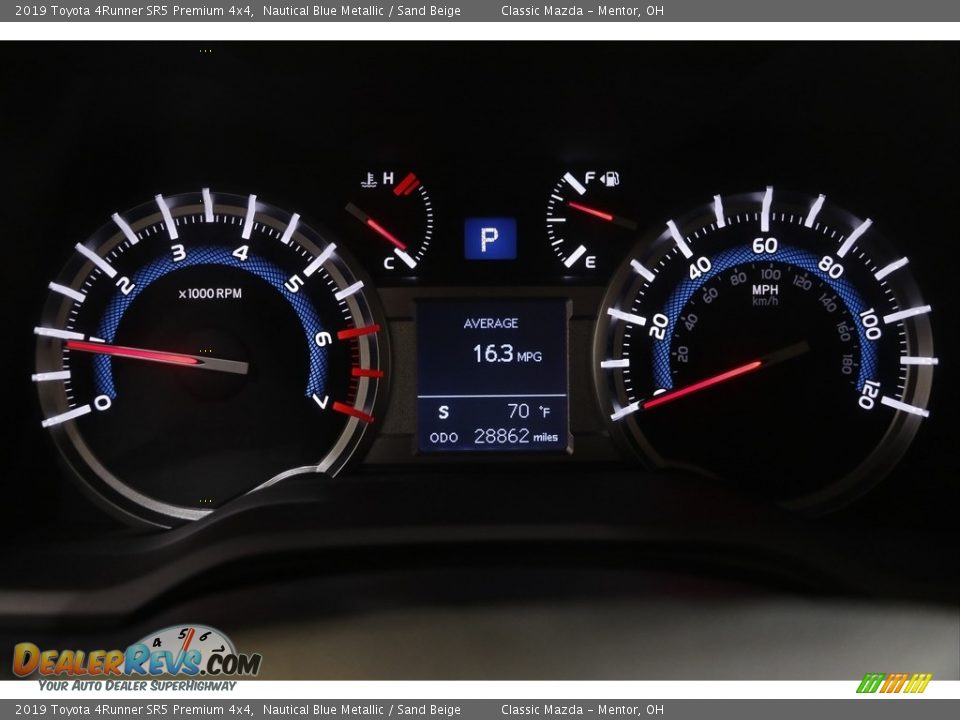2019 Toyota 4Runner SR5 Premium 4x4 Nautical Blue Metallic / Sand Beige Photo #8