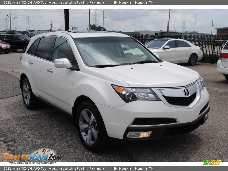 2012 Acura MDX SH-AWD Technology Aspen White Pearl II / Parchment Photo #7