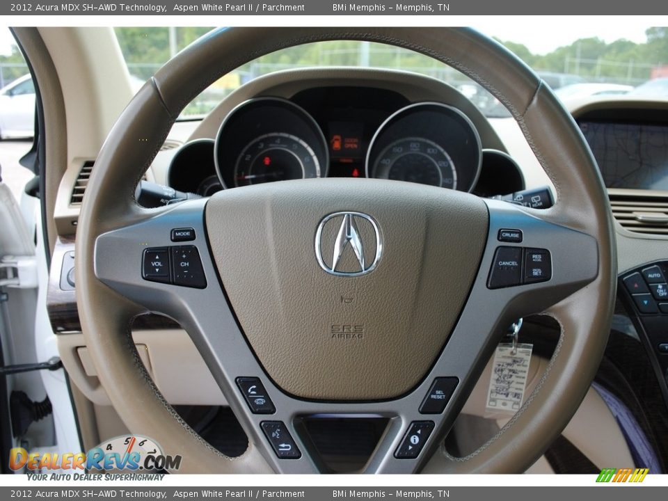 2012 Acura MDX SH-AWD Technology Aspen White Pearl II / Parchment Photo #12