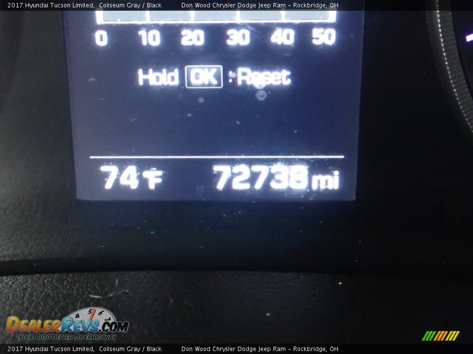 2017 Hyundai Tucson Limited Coliseum Gray / Black Photo #34