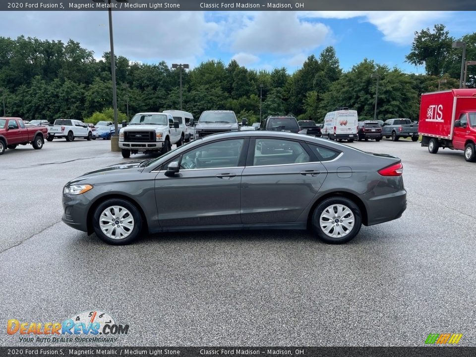 2020 Ford Fusion S Magnetic Metallic / Medium Light Stone Photo #8