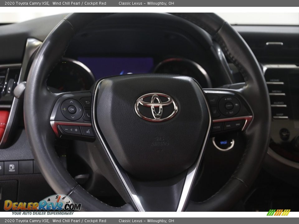 2020 Toyota Camry XSE Wind Chill Pearl / Cockpit Red Photo #7