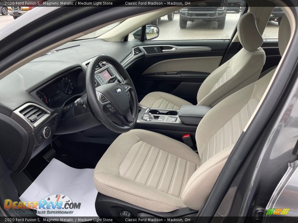 2020 Ford Fusion S Magnetic Metallic / Medium Light Stone Photo #14