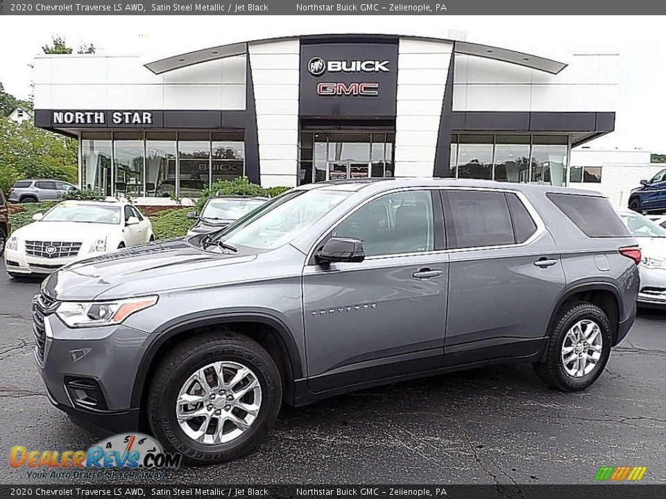 2020 Chevrolet Traverse LS AWD Satin Steel Metallic / Jet Black Photo #1