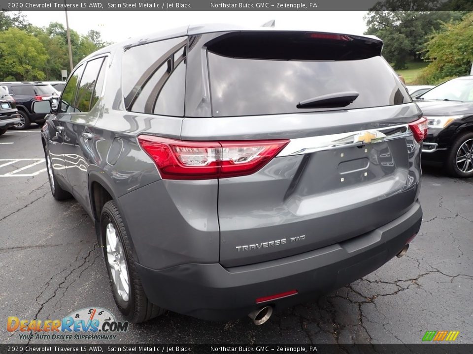 2020 Chevrolet Traverse LS AWD Satin Steel Metallic / Jet Black Photo #4