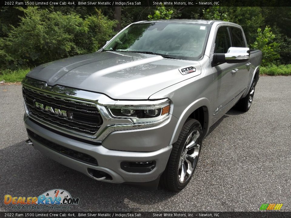 2022 Ram 1500 Limited Crew Cab 4x4 Billet Silver Metallic / Indigo/Sea Salt Photo #2