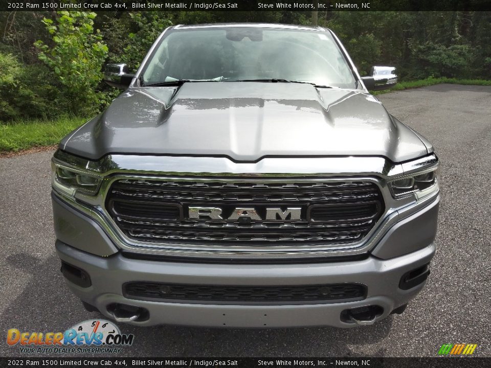 2022 Ram 1500 Limited Crew Cab 4x4 Billet Silver Metallic / Indigo/Sea Salt Photo #3